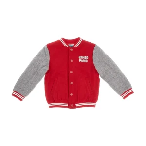 Online Wool-blend bomber jacket with 'K' patch Kids Clothing