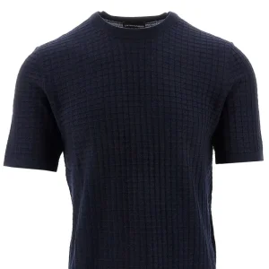 Fashion Wool-blend 3D effect knit T-shirt Knitwear