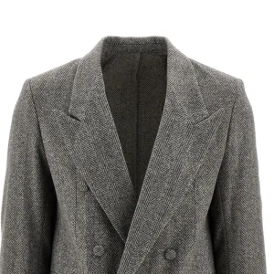 Outlet Wool-blend double-breasted blazer Jackets