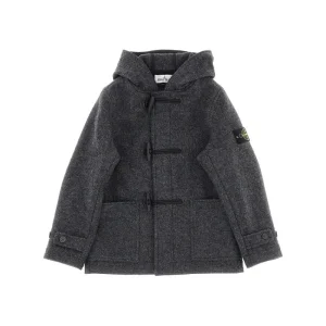 Clearance Wool-blend duffle coat with logo badge Kids/BOY Clothing