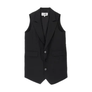 Online Wool-blend oversized vest Kids Clothing