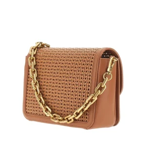 Clearance Woven leather bag with chain Shoulder Bags