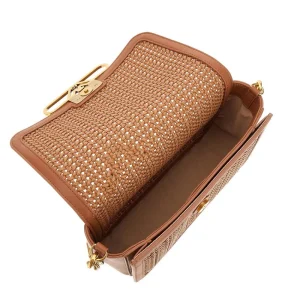 Clearance Woven leather bag with chain Shoulder Bags