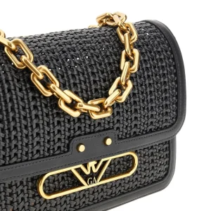 Hot Woven leather bag with chain Shoulder Bags